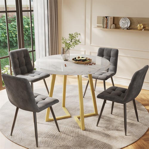 Round dining table and chairs - round,