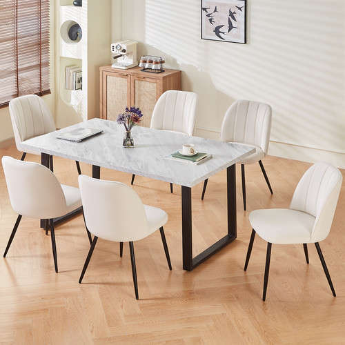 Marble effect table - marble, velvet