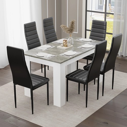 Dining table and chairs 6 - and, 4/6