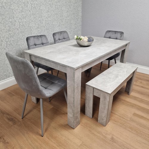 Grey dining table set - grey,
